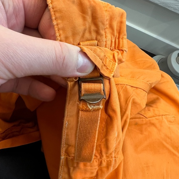 FreeCity - R.H. Vintage - Hummingbird - RARE Orange Cutoff Cargo Shorts - 50/32W - Picture 11 of 11